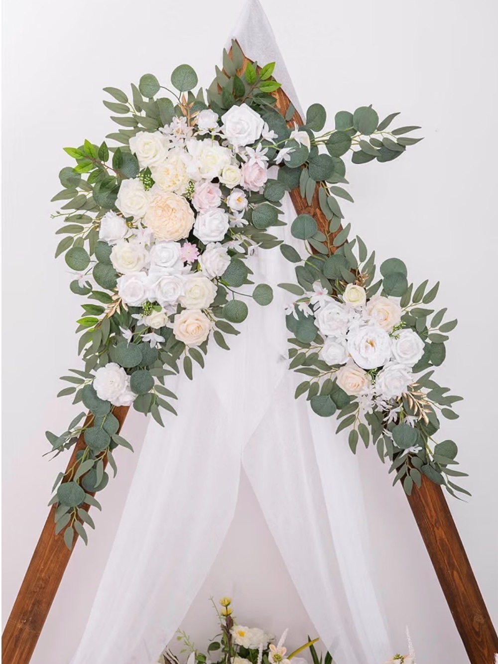 White flower artificial Arch Flowers (pack of 2)